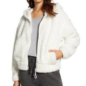 Lou & Grey Fluffy Faux Fur Jacket Moonlight Ivory
